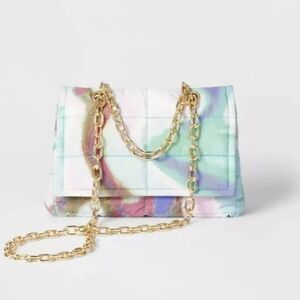 Future Collective Tie Dye Crossbody Bag with Gold Chain